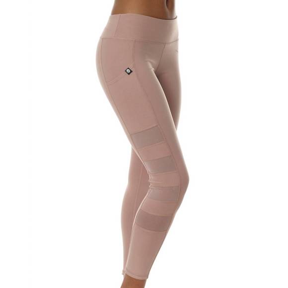X BY GOTTEX Pants - NEW X BY GOTTEX high waisted mesh sides legging with pocket in pink